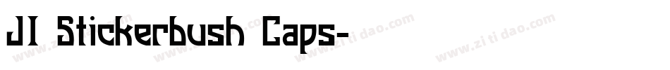 JI Stickerbush Caps字体转换